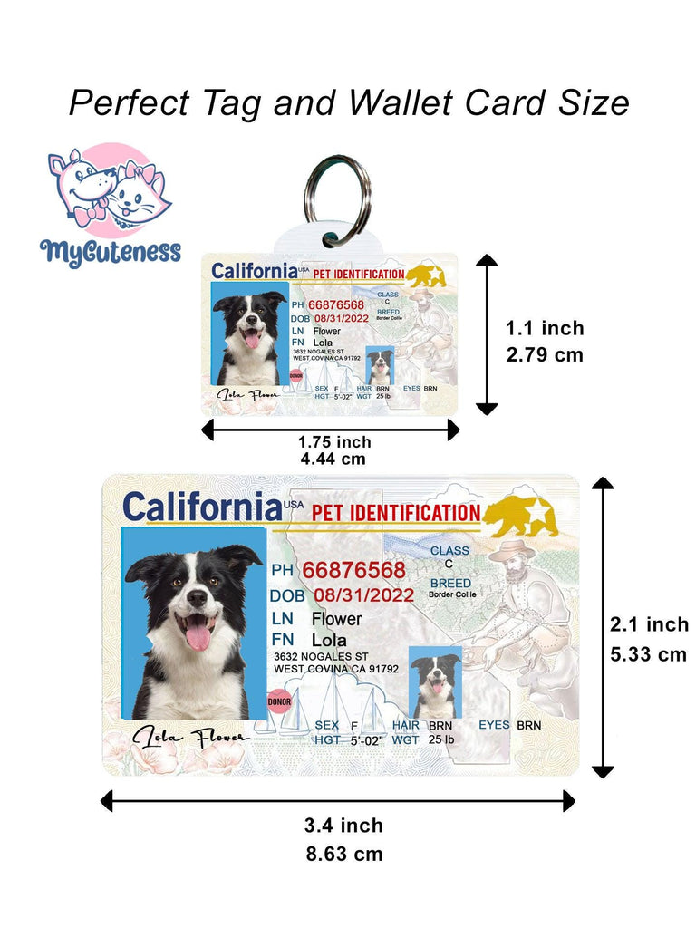 1 Pets Custiom Driver License ID California