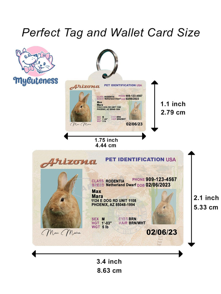 3 Pets Custiom Driver License ID Arizona