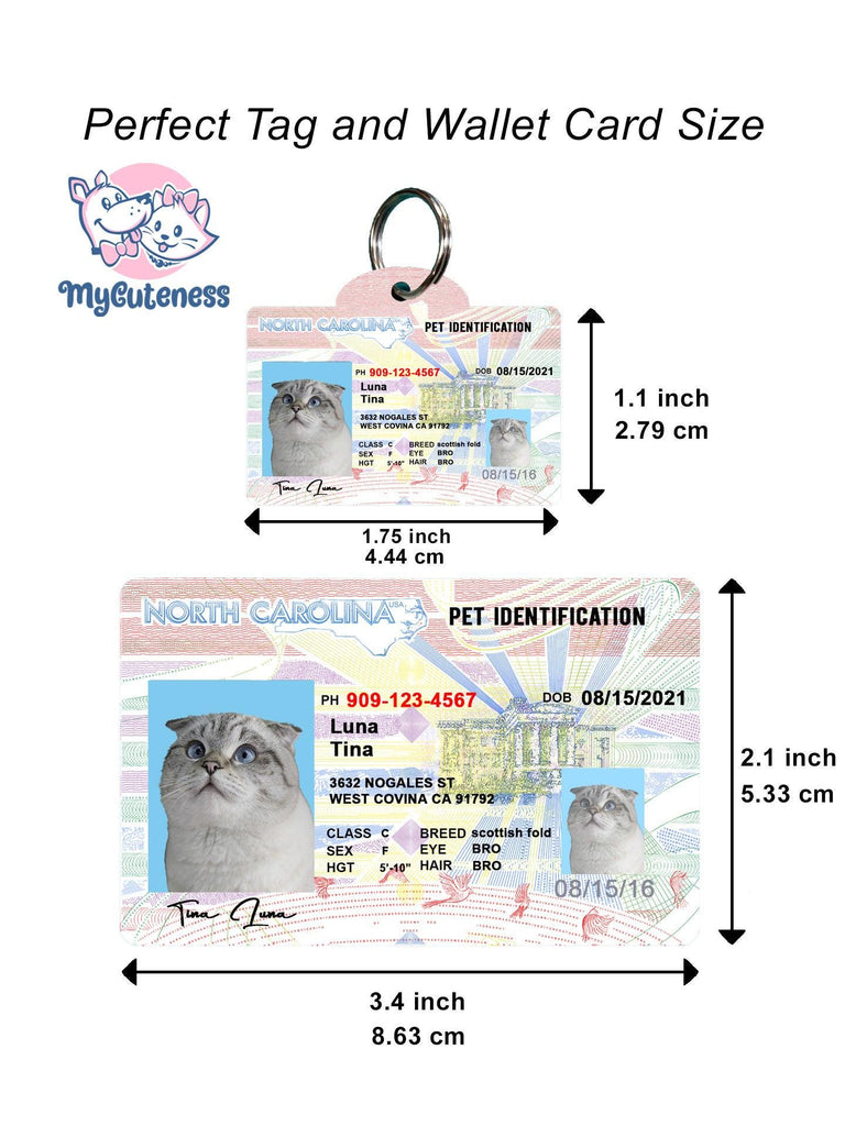 9 Pets Custiom Driver License ID North Carolina