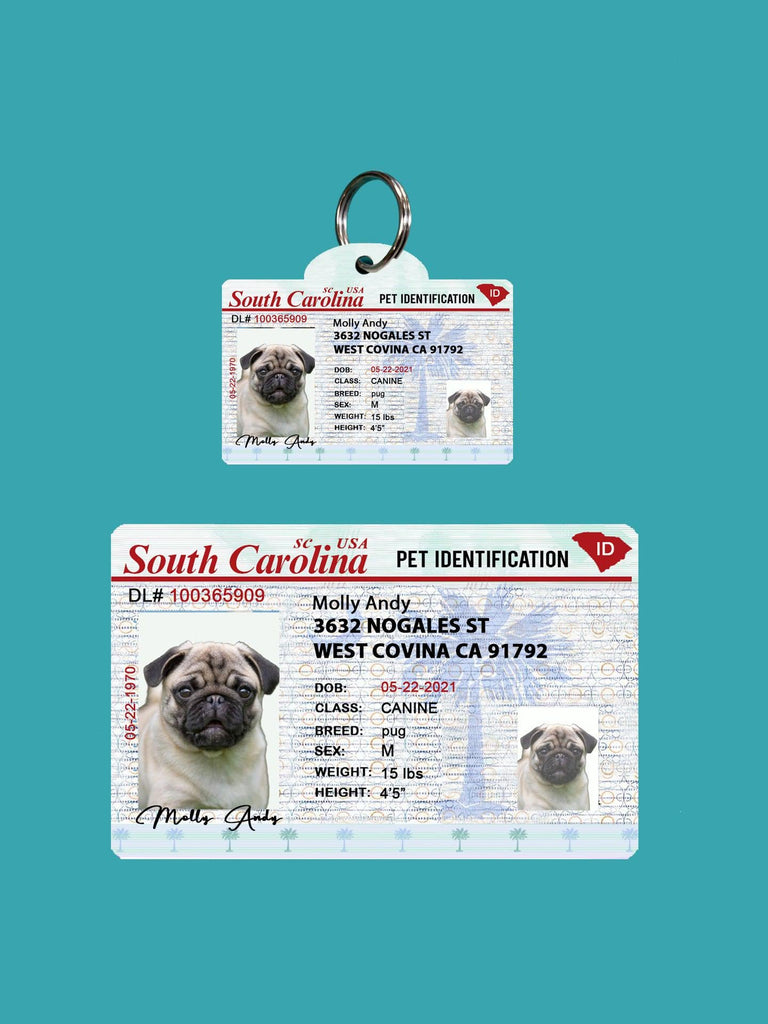 10 Pets Custiom Driver License ID South Carolina