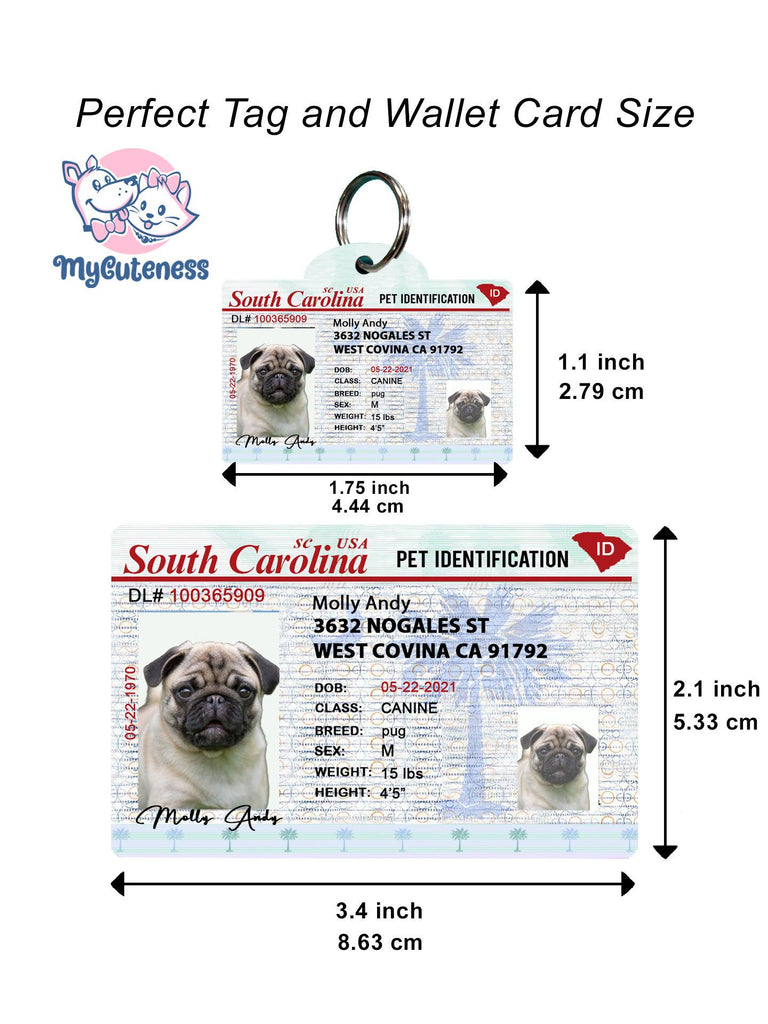 10 Pets Custiom Driver License ID South Carolina