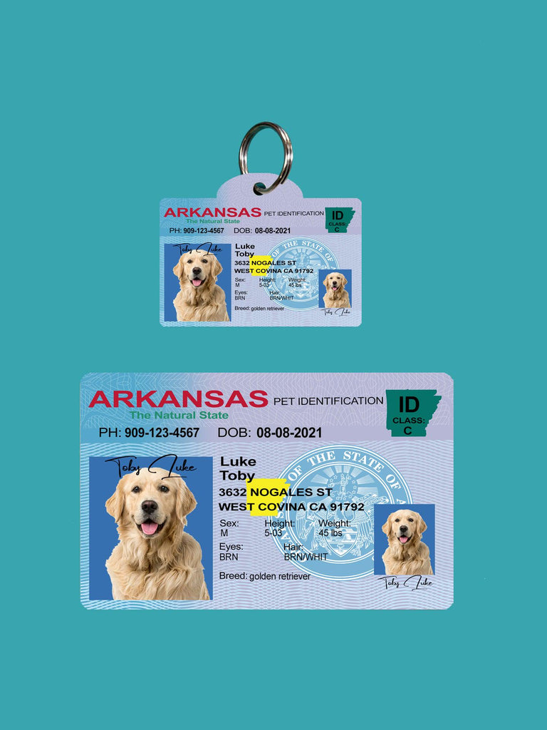 28 Pets Custiom Driver License ID Arkansas