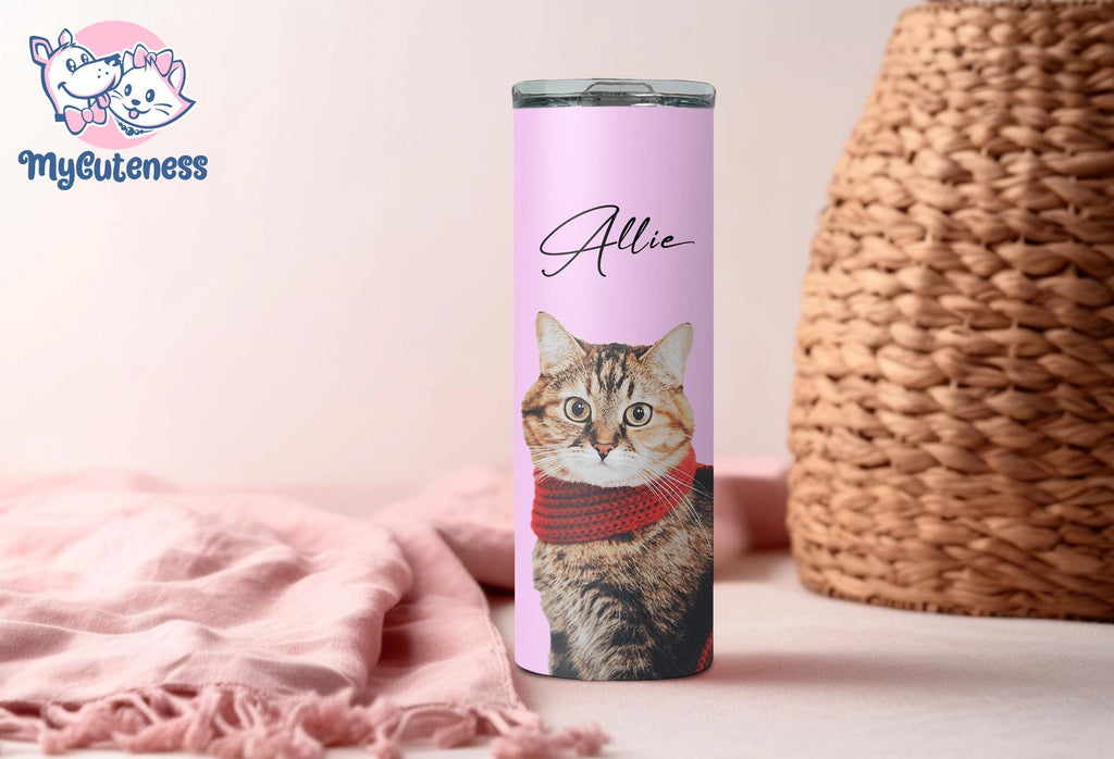 2 Pets Photo Custom Thermos Cup