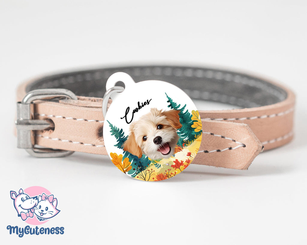 1 Pet Custom Round Name Tag, Customization