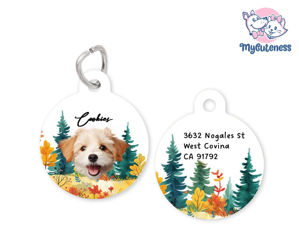 1 Pet Custom Round Name Tag, Customization