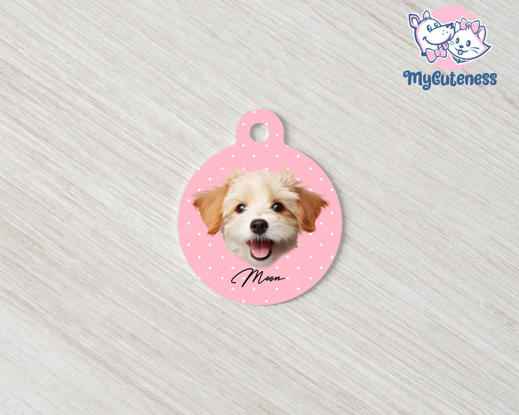 3 Pet Custom Round Name Tag, Customization