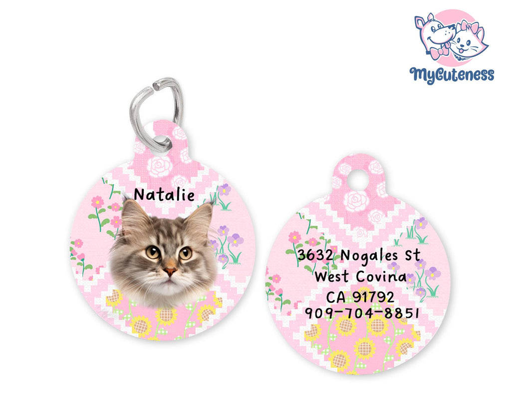 4 Pet Custom Round Name Tag, Customization