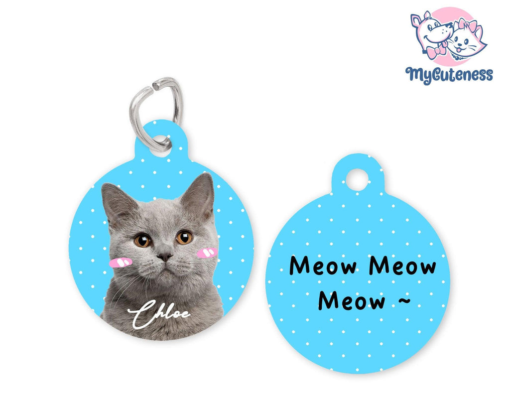 5 Pet Custom Round Name Tag, Customization