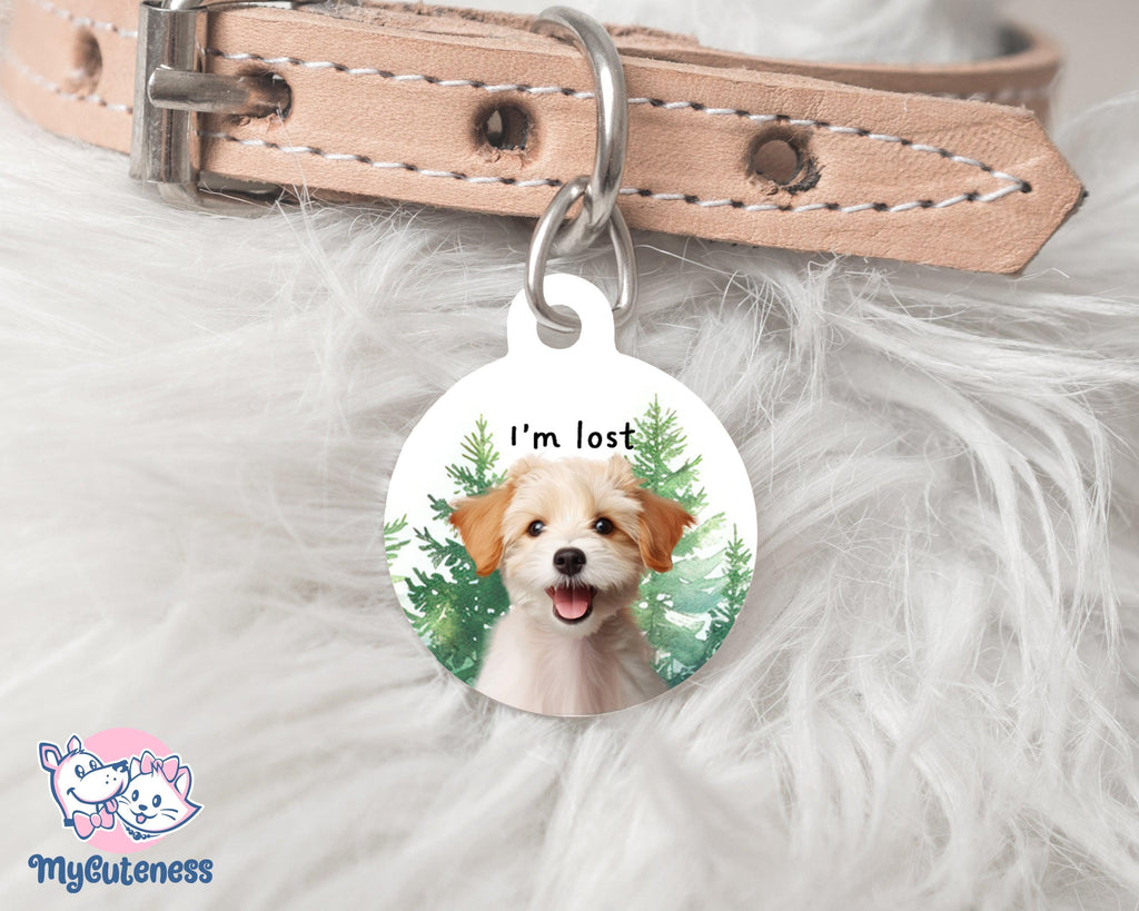 20 Pet Custom Round Name Tag, Customization