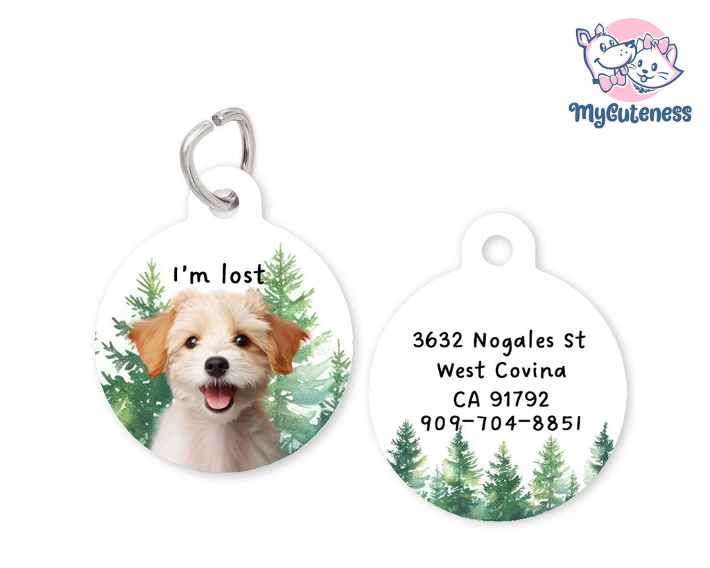 20 Pet Custom Round Name Tag, Customization