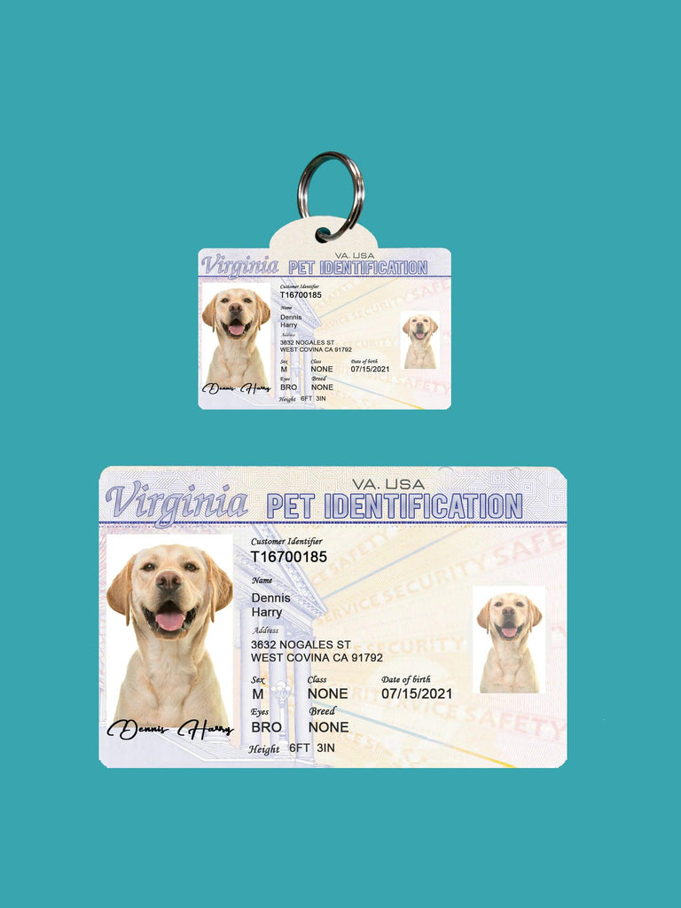 4 Pets Custiom Driver License ID Virginia