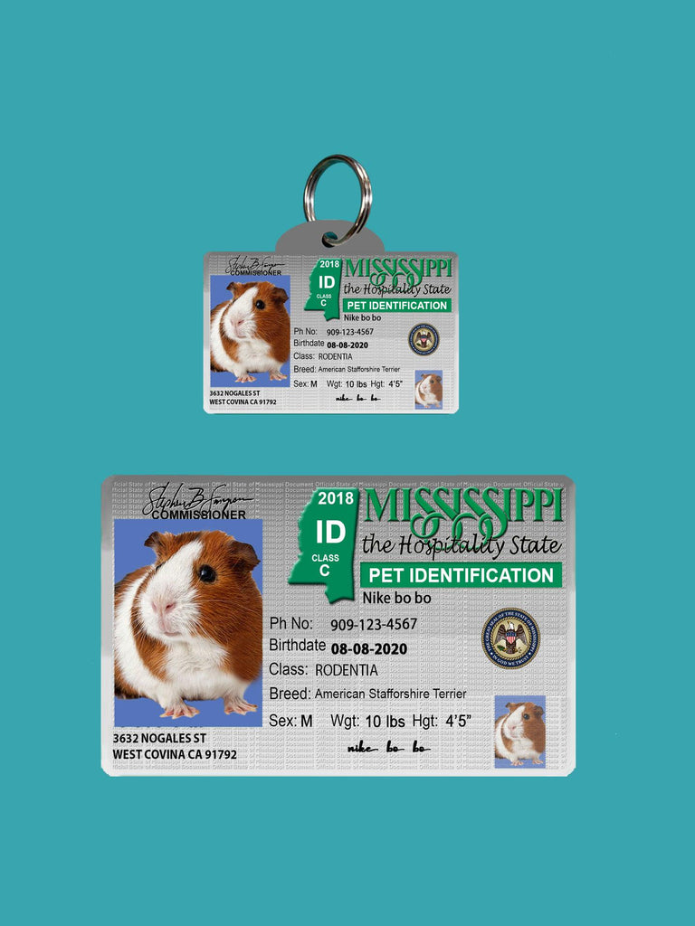 16 Pets Custiom Driver License ID Mississippi