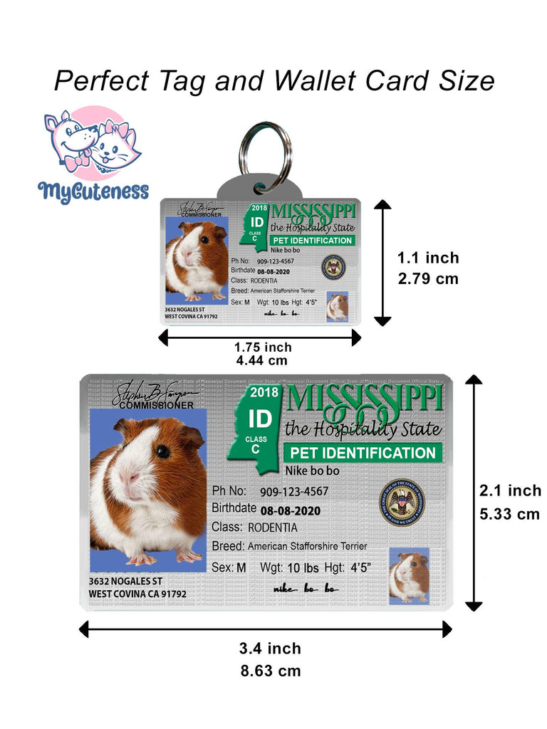 16 Pets Custiom Driver License ID Mississippi