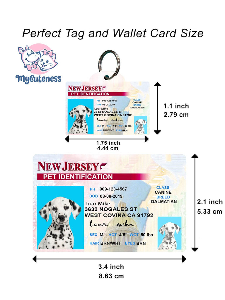 18 Pets Custiom Driver License ID New Jersey