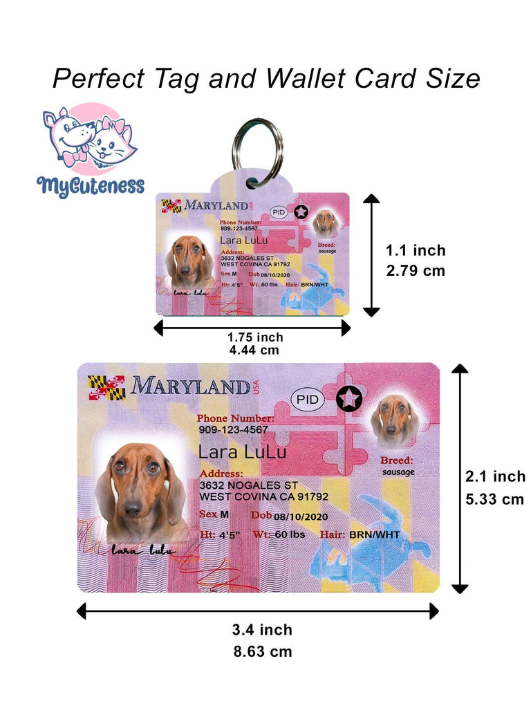 30 Pets Custiom Driver License ID Maryland