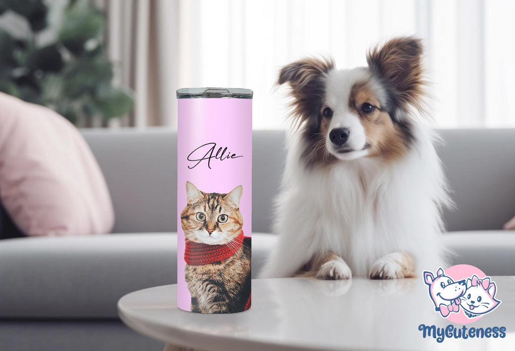 2 Pets Photo Custom Thermos Cup