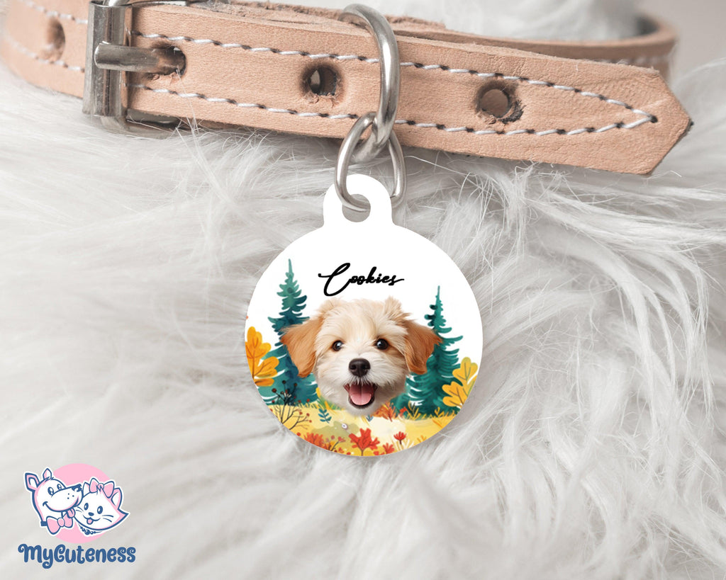 1 Pet Custom Round Name Tag, Customization