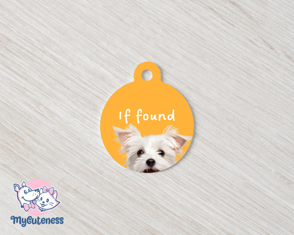 2 Pet Custom Round Name Tag, Customization