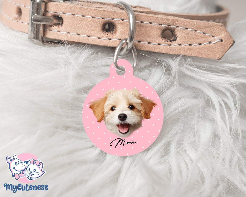 3 Pet Custom Round Name Tag, Customization