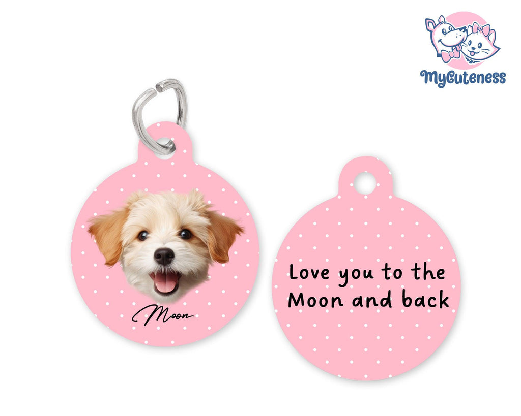 3 Pet Custom Round Name Tag, Customization