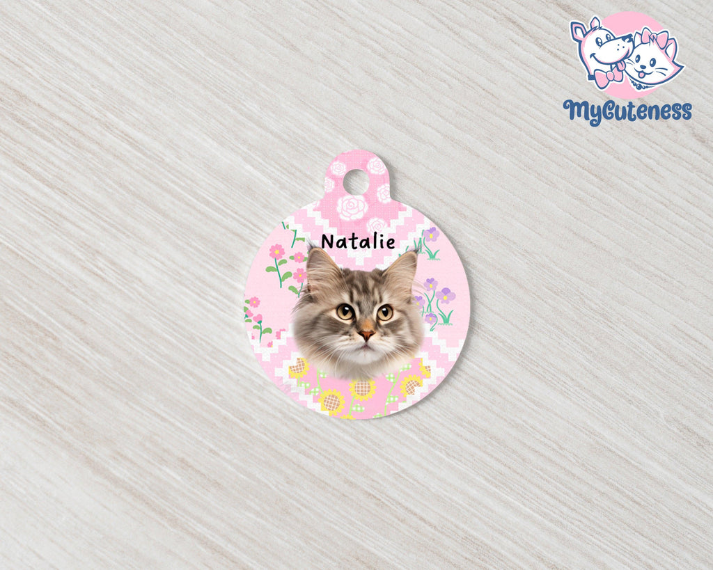 4 Pet Custom Round Name Tag, Customization