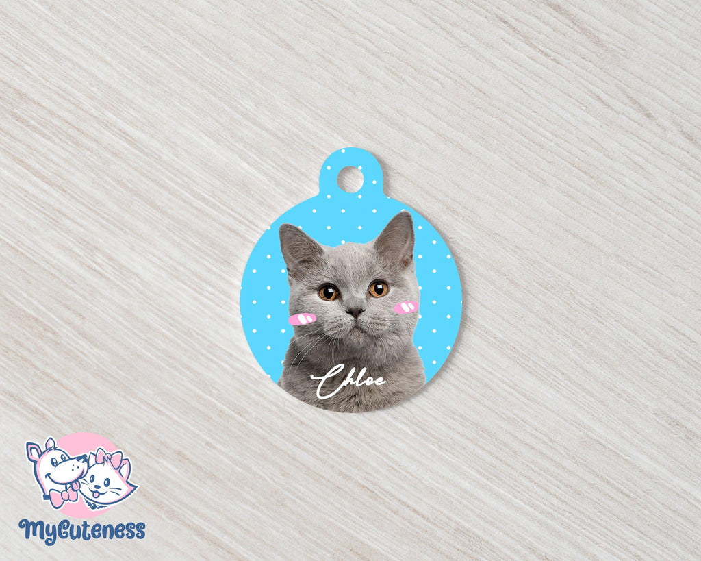 5 Pet Custom Round Name Tag, Customization