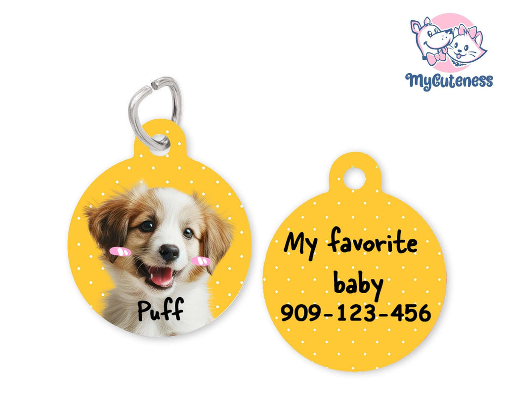 11 Pet Custom Round Name Tag, Customization