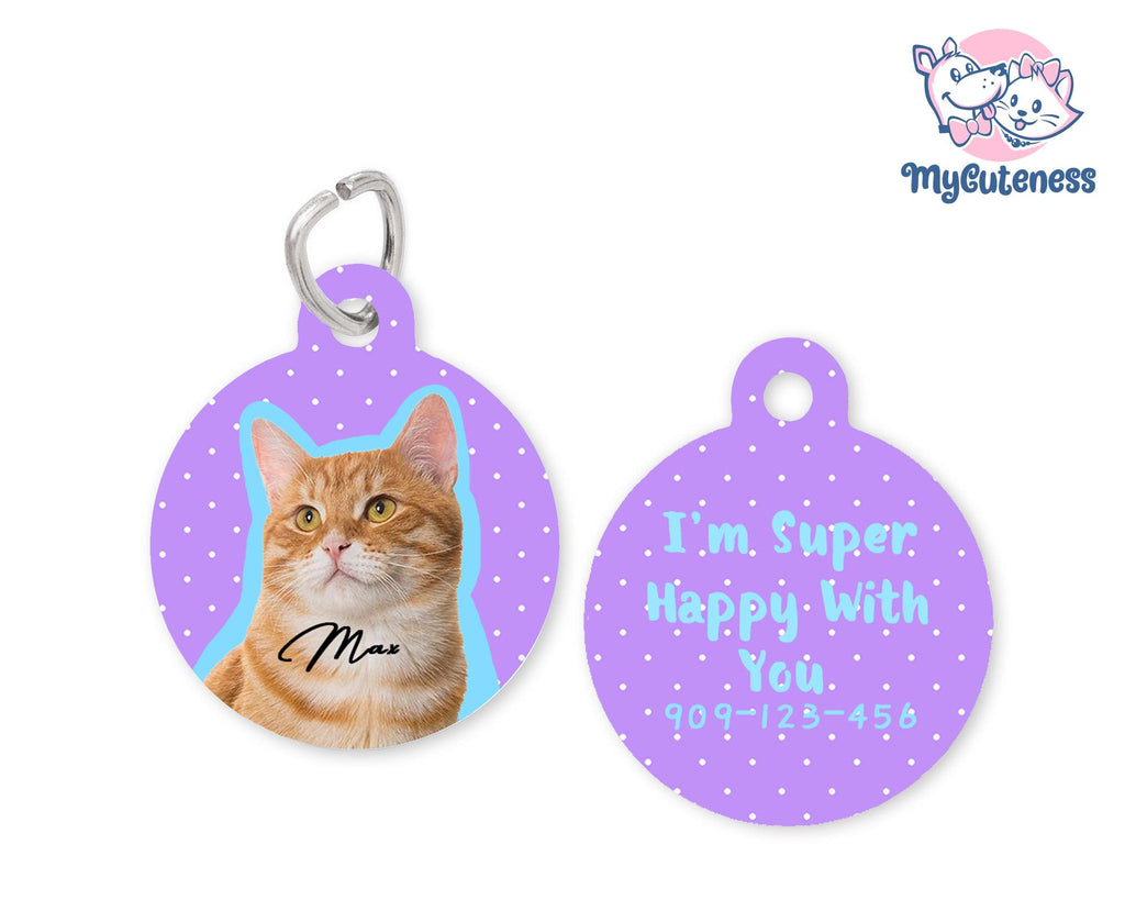 13 Pet Custom Round Name Tag, Customization