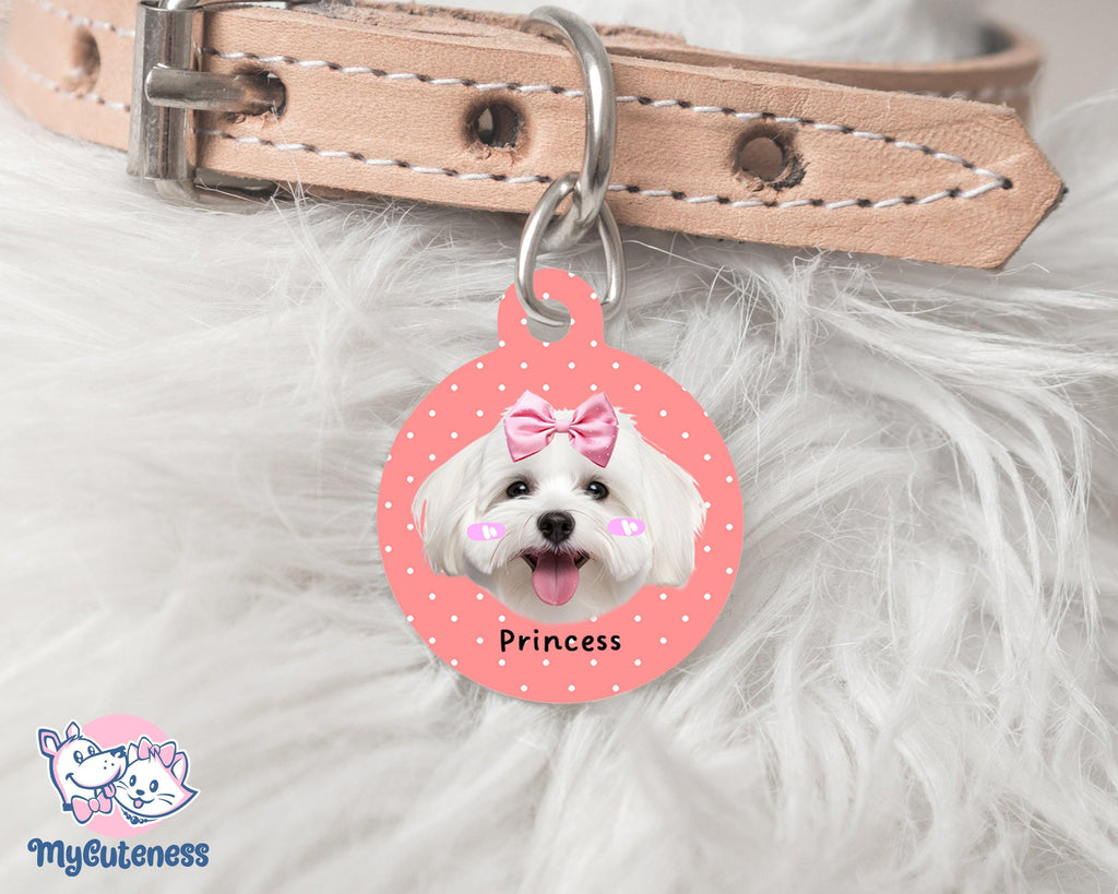 14 Pet Custom Round Name Tag, Customization