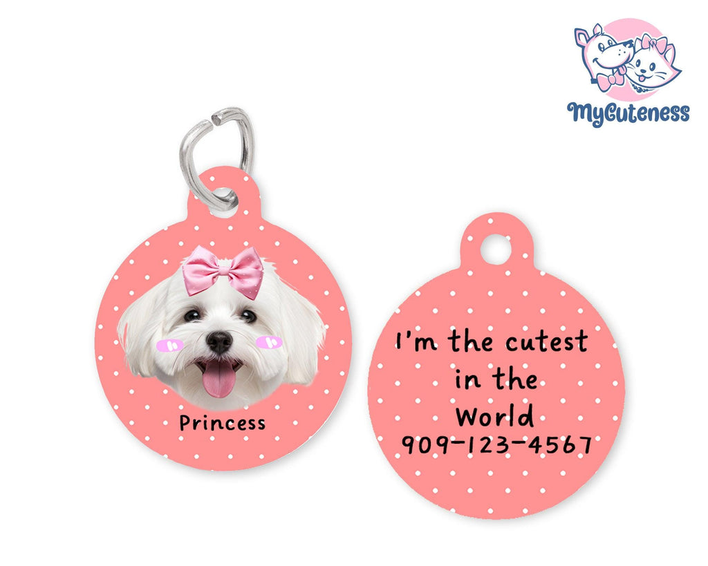 14 Pet Custom Round Name Tag, Customization