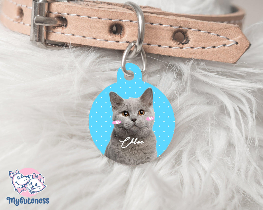 16 Pet Custom Round Name Tag, Customization