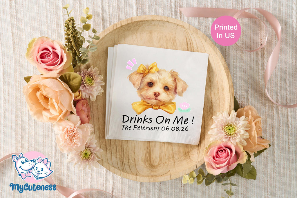 Custom Pet Cocktail Napkins