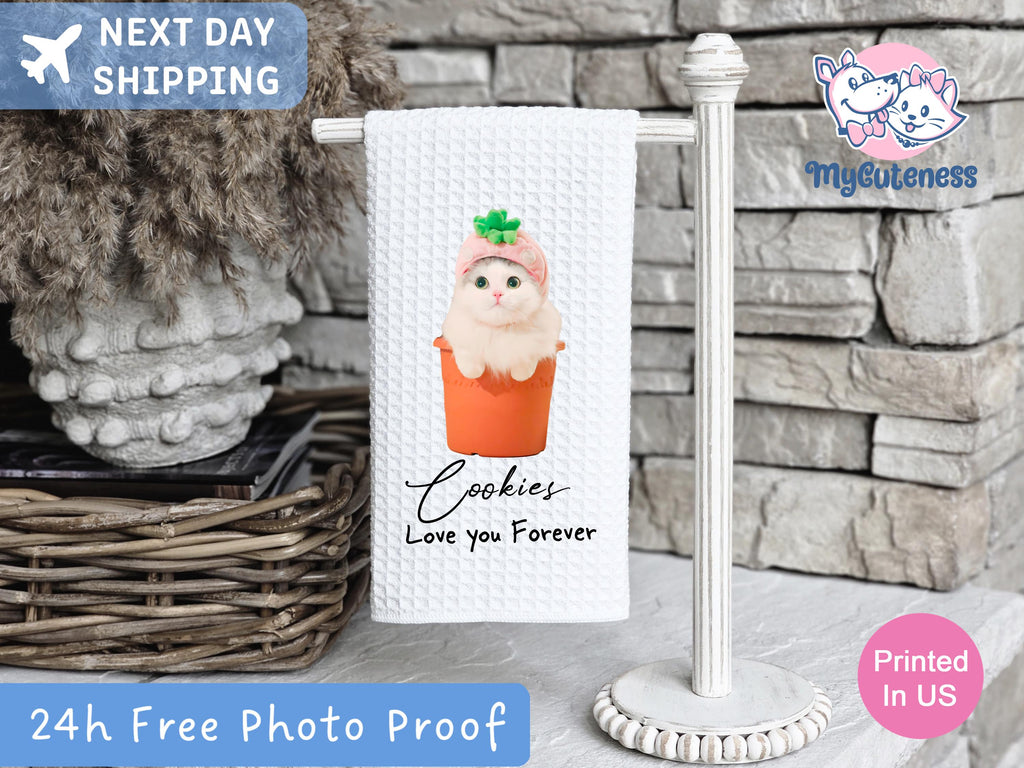 Custom Pet Tea Towel Using Pet Photo