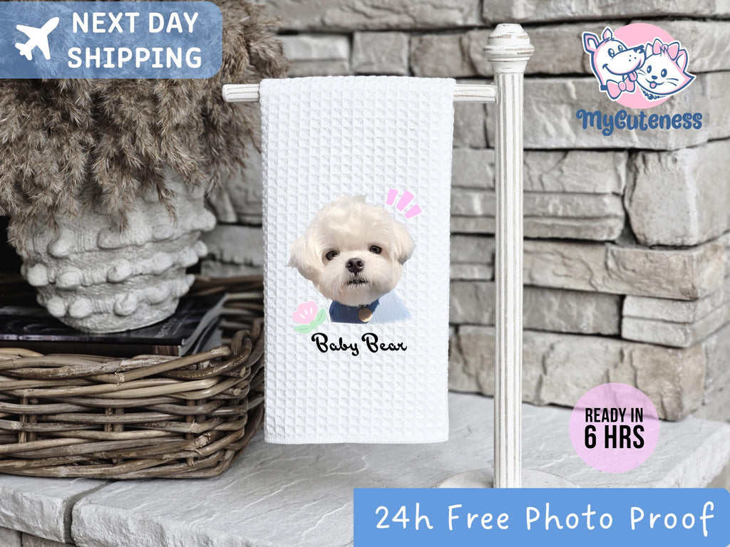 Custom Pet Tea Towel Using Pet Photo