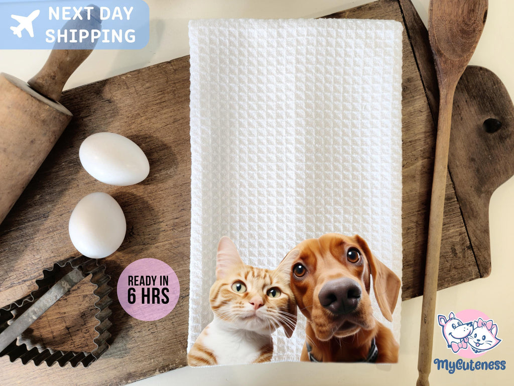 Custom Pet Tea Towel Using Pet Photo