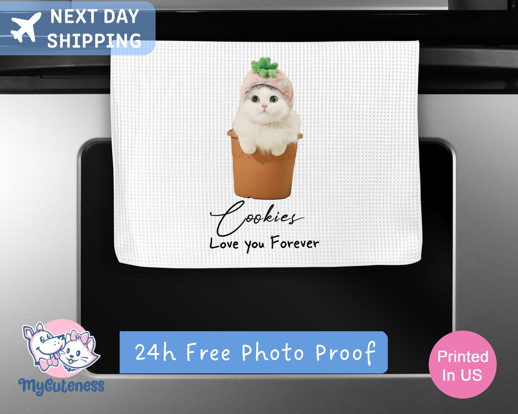 Custom Pet Tea Towel Using Pet Photo