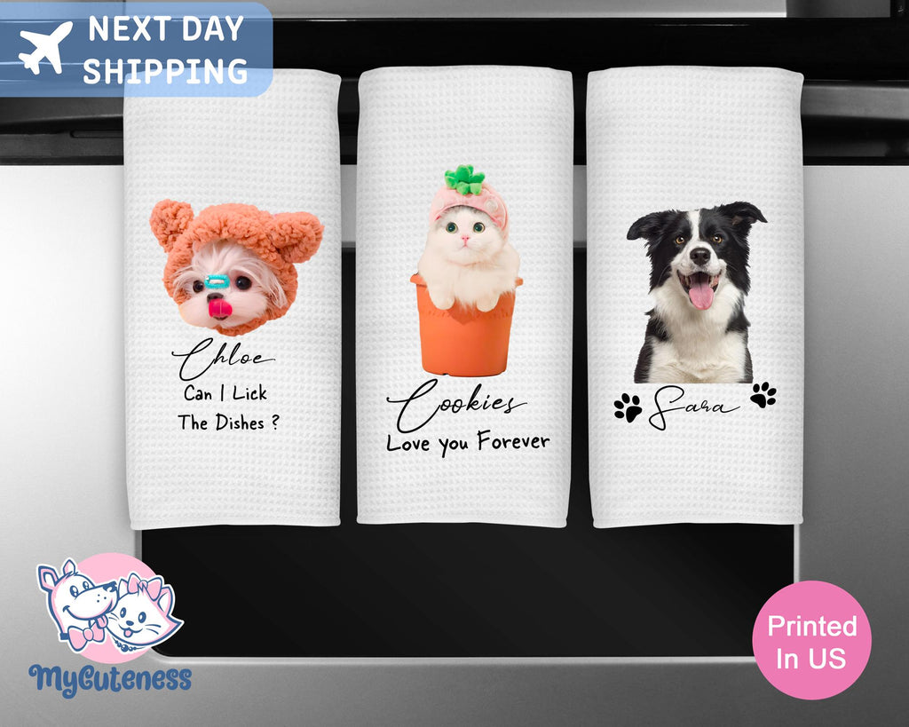 Custom Pet Tea Towel Using Pet Photo