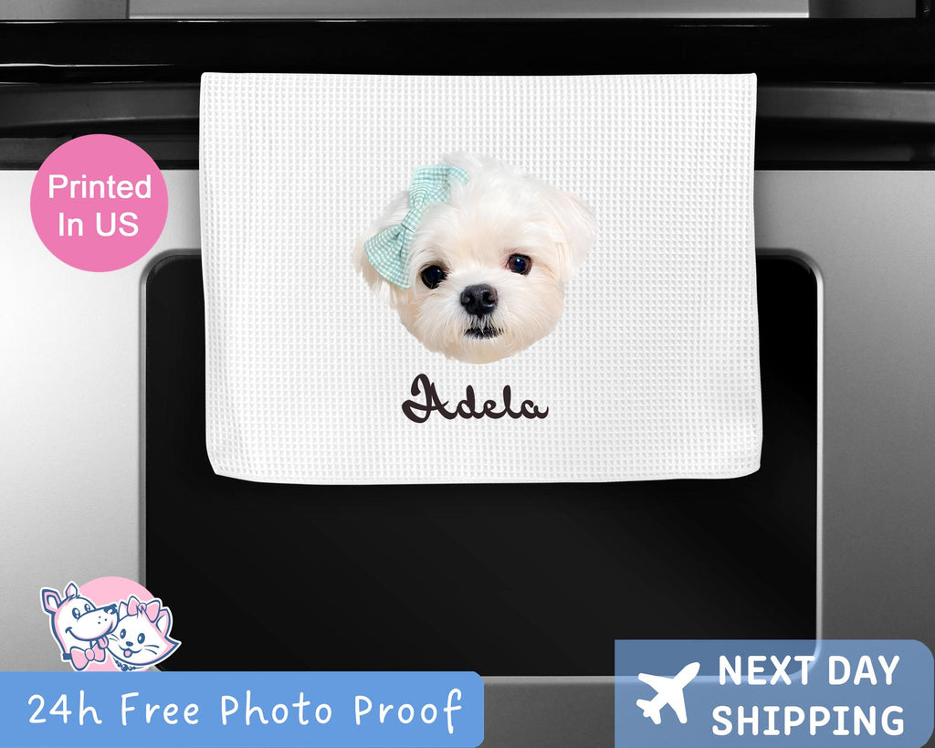 Custom Pet Tea Towel Using Pet Photo