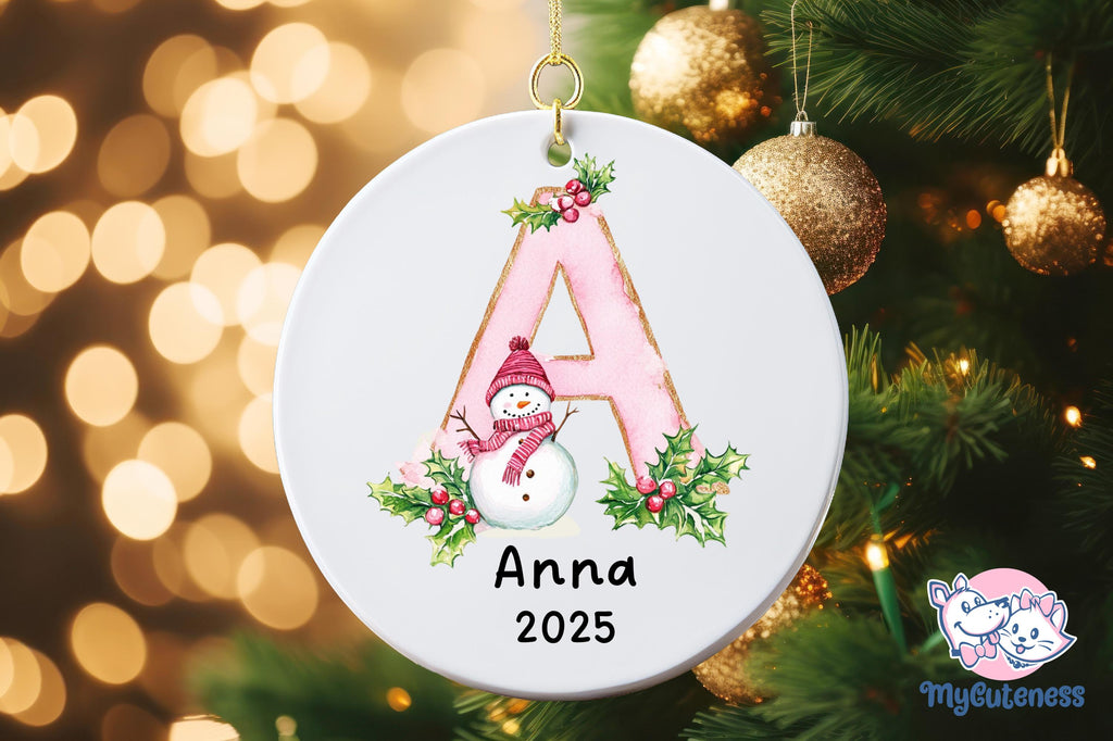 Personalized Ornament Name, Family Christmas Ornament, Monogram Alphabet Ornament, Custom Initial Ornament 2025