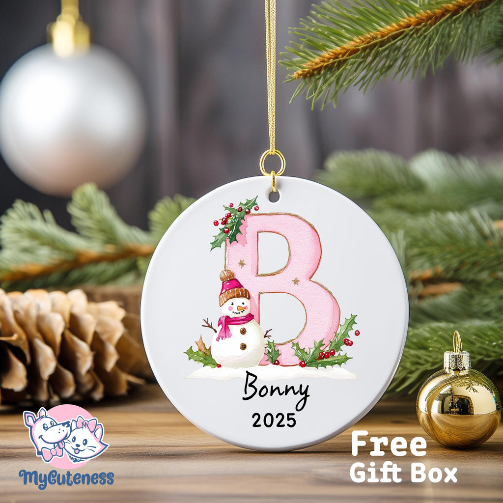 Personalized Ornament Name, Family Christmas Ornament, Monogram Alphabet Ornament, Custom Initial Ornament 2025