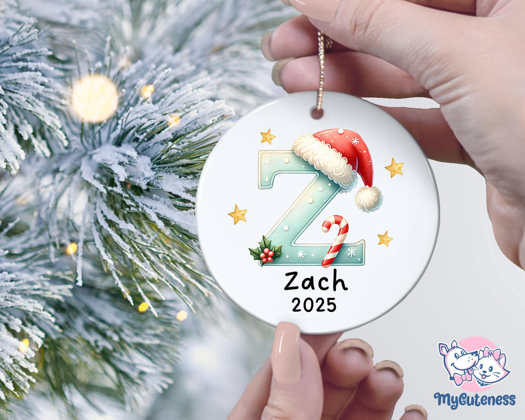 Personalized Ornament Name, Family Christmas Ornament, Monogram Alphabet Ornament, Custom Initial Ornament 2025