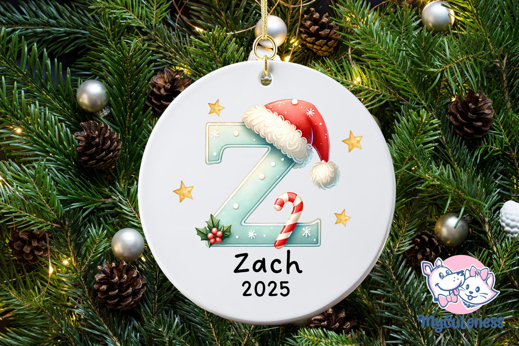 Personalized Ornament Name, Family Christmas Ornament, Monogram Alphabet Ornament, Custom Initial Ornament 2025