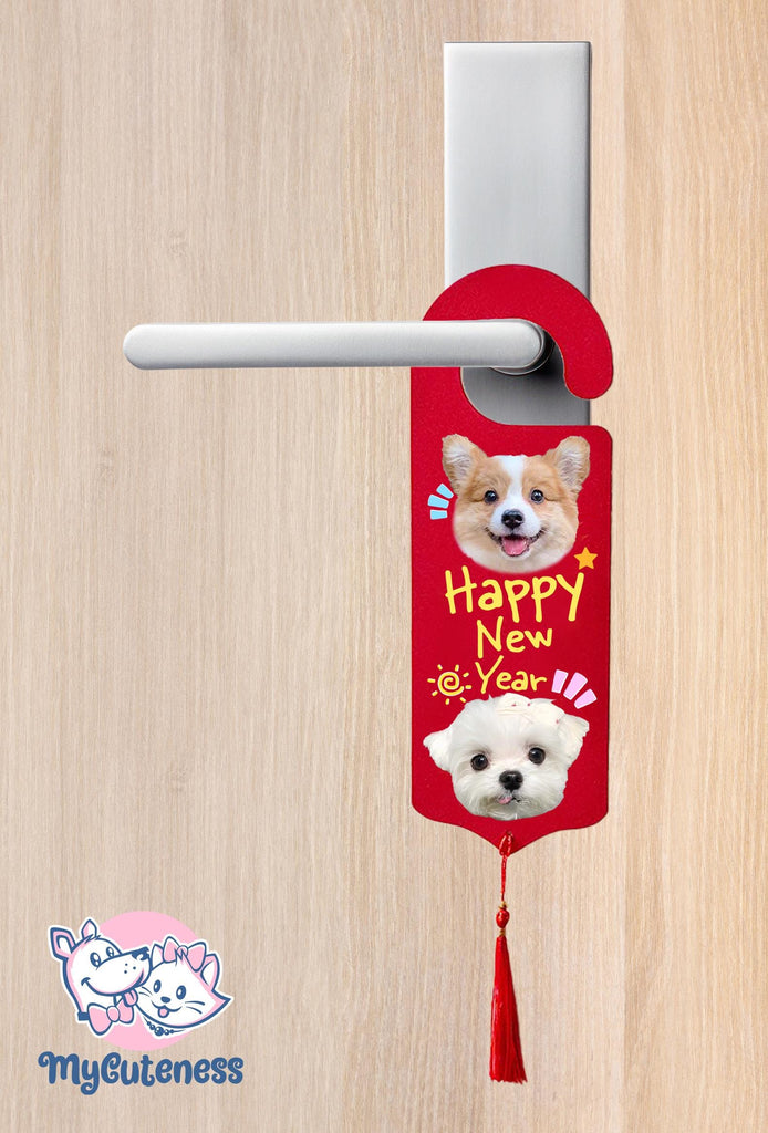 Custom Dog Door hanger, personalized dog sign, customized dog sign, 2025 New Year Door Handle Decoration, Spring Festival Decoration