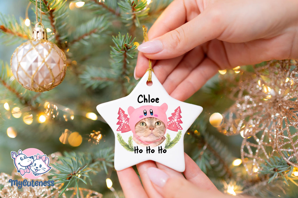 Personalized Pet Star Ornament Using Pet's Photo + Name Custom Ornament Christmas Dog Ornament Personalized Dog Ornament Custom Dog Ornament