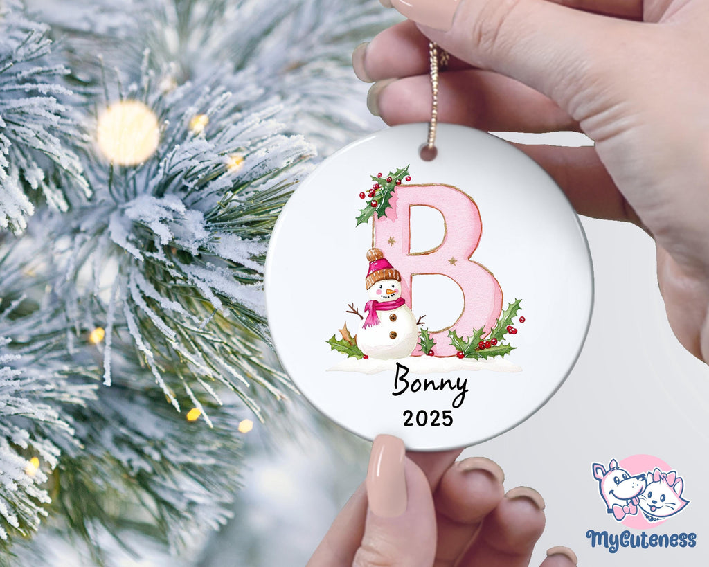 Personalized Ornament Name, Family Christmas Ornament, Monogram Alphabet Ornament, Custom Initial Ornament 2025