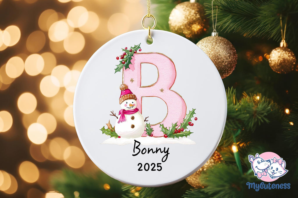 Personalized Ornament Name, Family Christmas Ornament, Monogram Alphabet Ornament, Custom Initial Ornament 2025