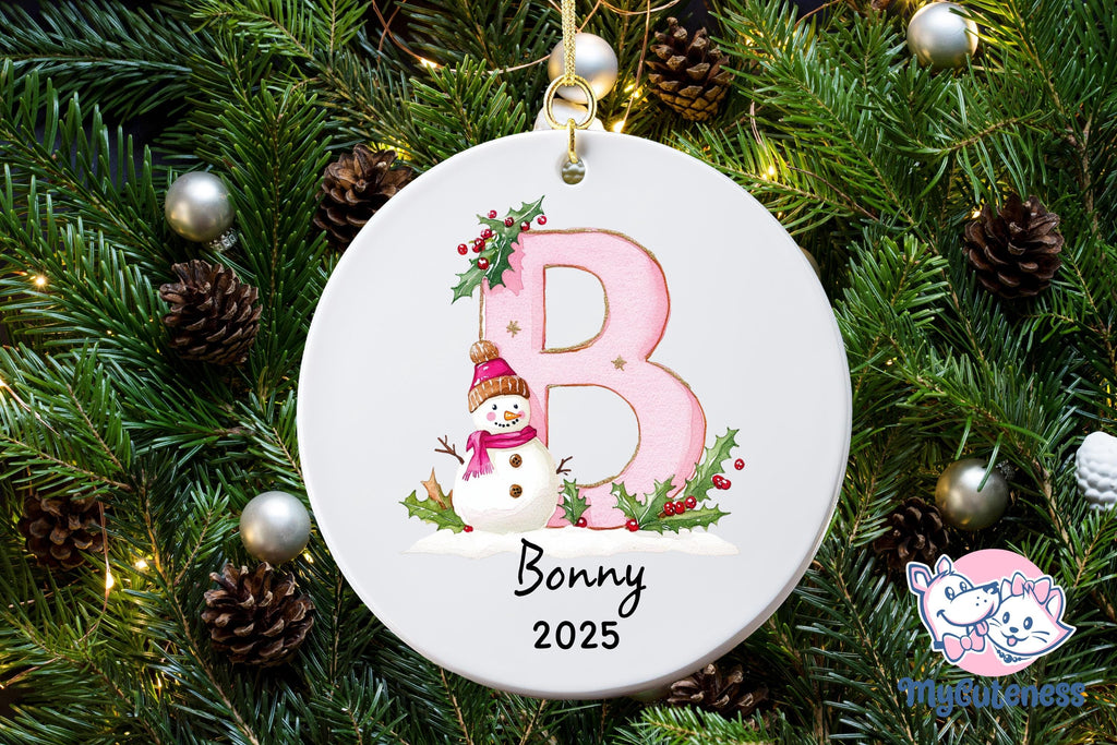 Personalized Ornament Name, Family Christmas Ornament, Monogram Alphabet Ornament, Custom Initial Ornament 2025