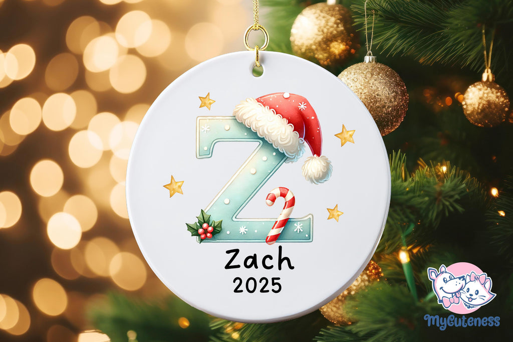 Personalized Ornament Name, Family Christmas Ornament, Monogram Alphabet Ornament, Custom Initial Ornament 2025