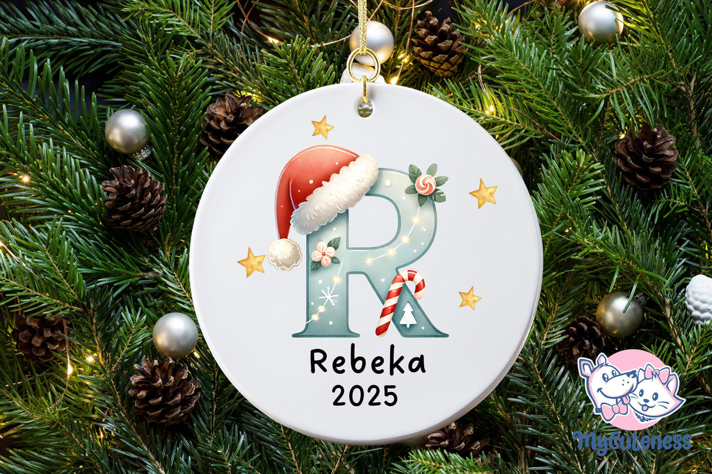 Personalized Ornament Name, Family Christmas Ornament, Monogram Alphabet Ornament, Custom Initial Ornament 2025