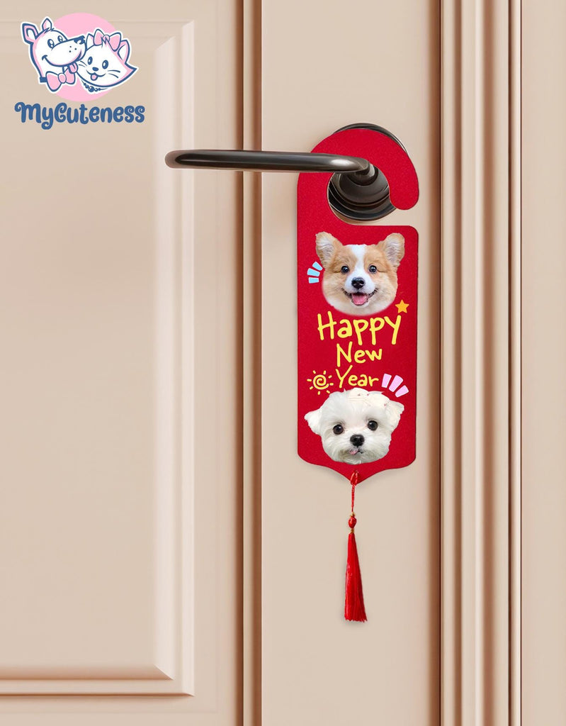 Custom Dog Door hanger, personalized dog sign, customized dog sign, 2025 New Year Door Handle Decoration, Spring Festival Decoration